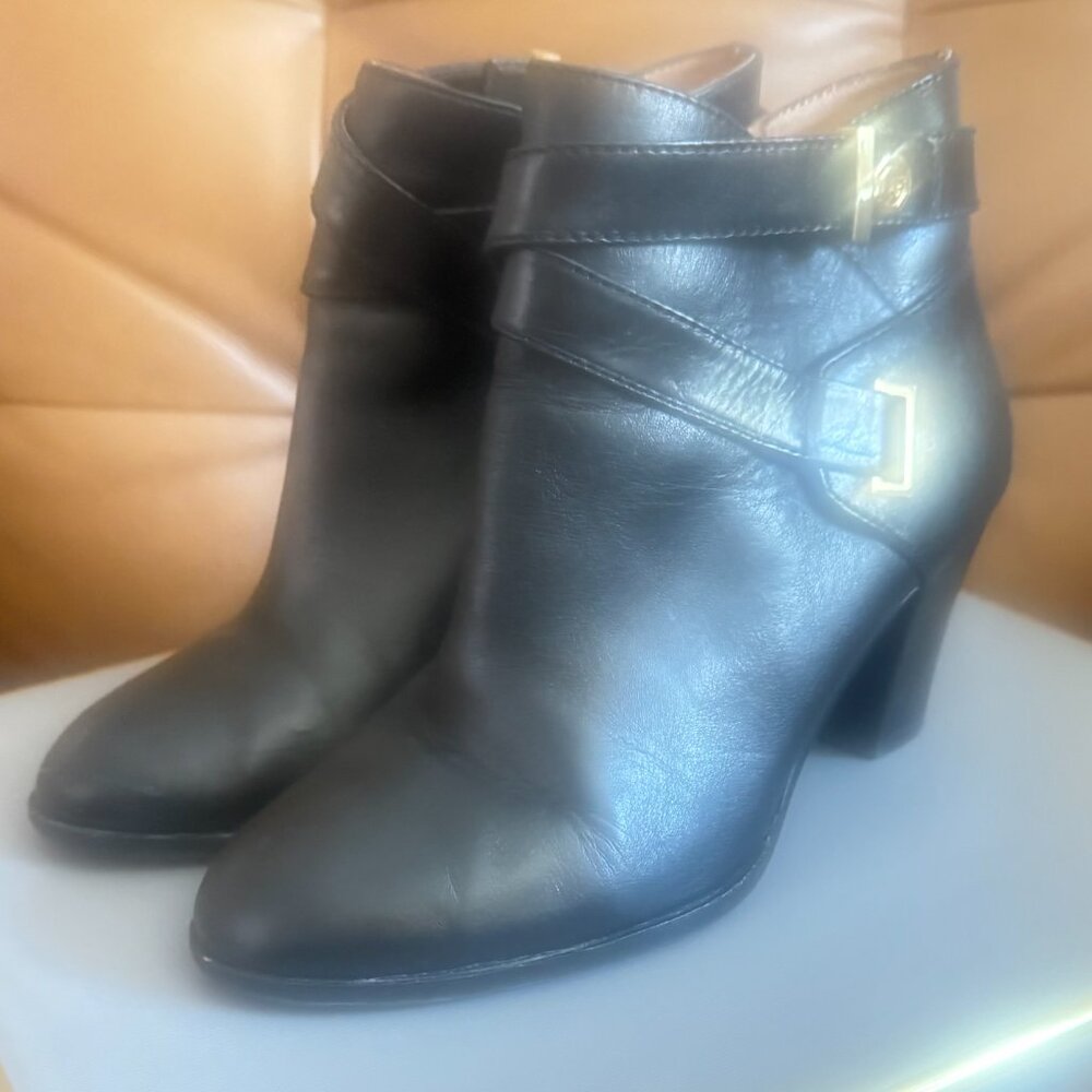 Louise et Cie Black Leather Ankle Boot Bootie Size 6 - Picture 2 of 7